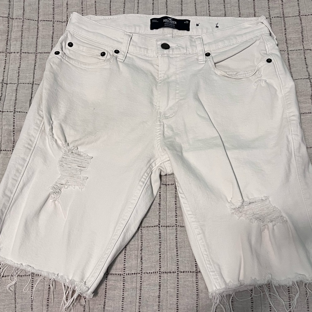 Hollister white shorts